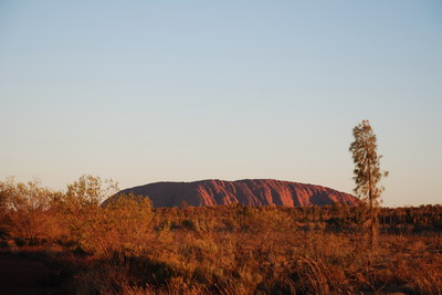 Uluru a západ slunce