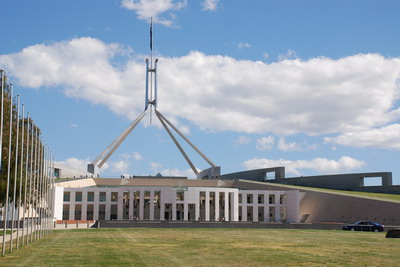 Canberra - pohled na nový parlament