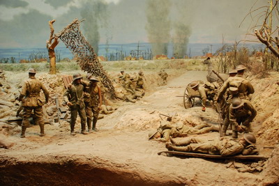Canberra - Model bitvy ve válečném památníku